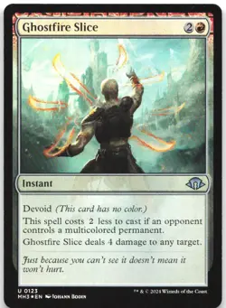 Ghostfire Slice 123 Uncommon Modern Horizons 3 Magic: The Gathering Foil NM - Image 1