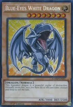 Yu-Gi-Oh! Blue-Eyes White Dragon BLMM-EN001 Secret Rare Chibi - Image 1