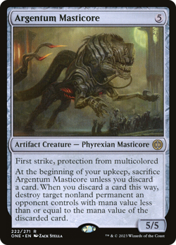 x4 Argentum Masticore ONE MTG 222/271 RARE M/NM 4x - Image 1