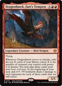 Dragonhawk, Fate's Tempest Bloomburrow NM MTG - Image 1
