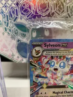 Sylveon EX Stamped Promo Pokemon Prismatic Evolutions Surprise Box - Image 2