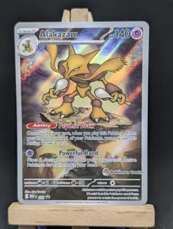 Pokemon Alakazam Pokemon Center Stamped Black Star Promo MEP 009 - Image 1