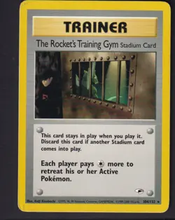 The Rocket's Training Gym 104/132 Rare Gym Heroes Pokemon LP - Image 1