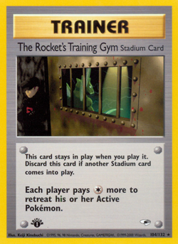 The Rocket's Training Gym 104/132 Rare Gym Heroes Pokemon LP - Image 4