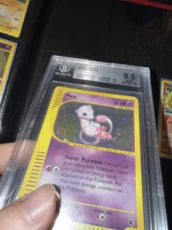 2002 Pokemon Expedition Mew Holo Rare #19/165 BGS 8.5 Strong With Swirl 🌀 - Image 1