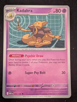 4x Kadabra 055/132 Mega Evolution Pokemon Playset x4 free shipping mint - Image 1