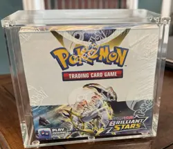 Pokemon Brilliant Stars, Sword And Shield Unopened Booster Box With Acrylic Case - Image 1