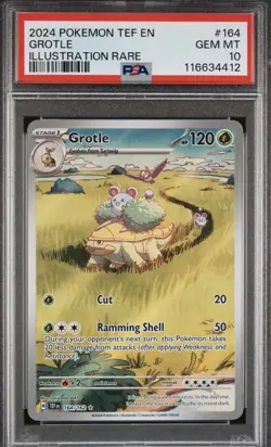 2024 Pokemon TEF en Grotle Illustration Rare PSA 10 MINT CONDITION ULTRA RARE - Image 1