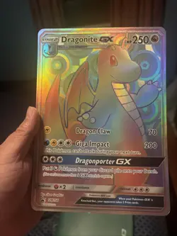 DRAGONITE GX SM156 JUMBO FULL ART RAINBOW RARE 2018 DRAGON MAJESTY POKEMON TCG - Image 3