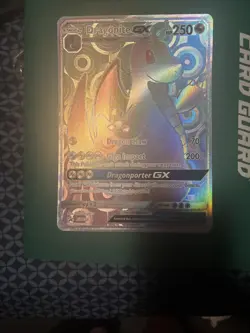 DRAGONITE GX SM156 JUMBO FULL ART RAINBOW RARE 2018 DRAGON MAJESTY POKEMON TCG - Image 5