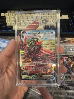 2022 POKEMON SWORD & SHIELD SILVER TEMPEST FULL ART/CORVIKNIGHT VMAX TAG 10 - Image 1