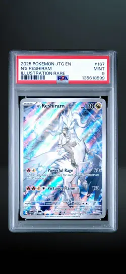Pokemon N's Reshiram PSA 9 167/159 Journey Together IR Holo Stamped EN 2025 - Image 1
