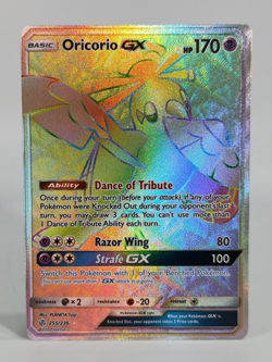 2019 Pokemon TCG Oricorio GX 255/236 Rainbow Secret Rare Unified NM - Image 1