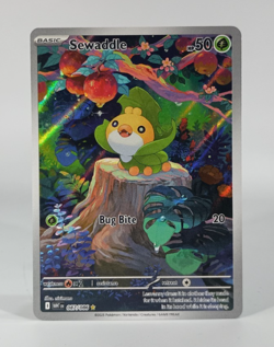 2025 Pokemon TCG Sewaddle 087/086 Illustration Rare Holo Sv: White Flare NM - Image 1