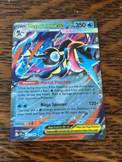 POKEMON TCG MEGA GRENINJA EX 022/086 CHAOS RISING HOLO DOUBLE RARE - Image 1