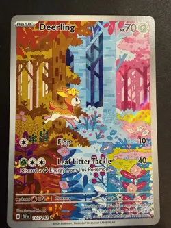 Pokemon TCG Deerling 165/162 SV05 Temporal Forces Illustration Rare Holo IR - Image 1