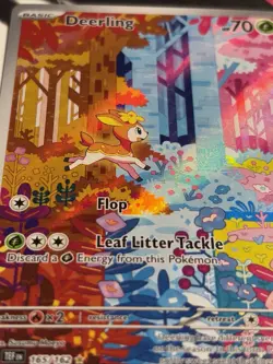 Pokemon TCG Deerling 165/162 SV05 Temporal Forces Illustration Rare Holo IR - Image 4