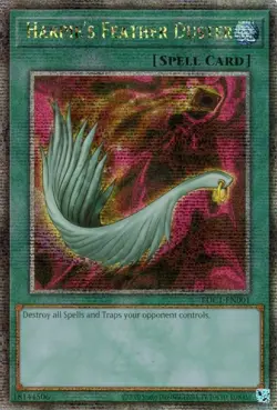 Yu-Gi-Oh! Harpie's Feather Duster EDC1-EN001 Quarter Century Rare QCR - Image 1