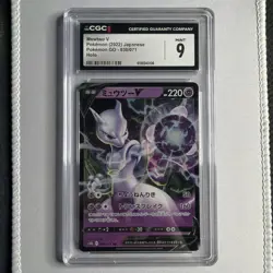 Pokemon Mewtwo V 030/071 S10b Pokemon GO Double Rare CGC 9 Holo Japanese 2022 - Image 1