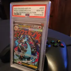 2025 Pokemon MEP EN Mega Charizard X ex PSA 10 (Black Star Promo) Ultra Premium - Image 5