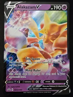 JUMBO Alakazam V SWSH083 Black Star Promos Ext. Art Holo Pokemon NM OVERSIZED - Image 1
