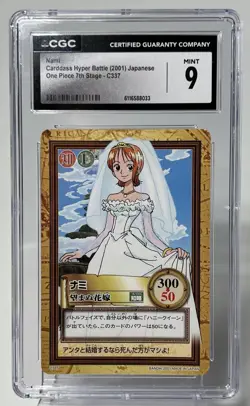 2001 One Piece Japanese Carddass Hyper Battle 7th Stage Nami #C337 CGC 9 MINT - Image 1