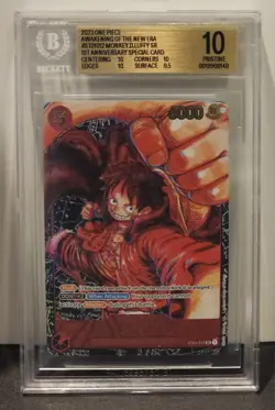 One Piece Monkey.D.Luffy Alt Art ST01-012 Awakening of a New Era BGS Pristine 10 - Image 1
