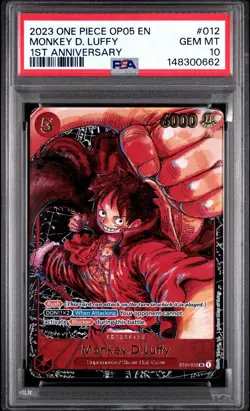 2023 One Piece OP05 Monkey D. Luffy 1st Anniversary ST01-012 English PSA 10 - Image 1