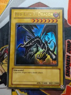 Yugioh Red-Eyes B. Dragon SDJ-001 Ultra Rare Unlimited Edition - LP/MP - Image 1