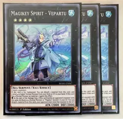 Yugioh! 3x Magikey Spirit - Vepartu BODE-EN047 Super Rare 1st Ed NM - Image 1