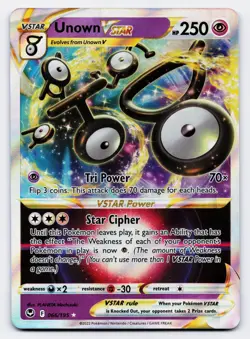 Unown VSTAR [066/195] SWSH: Silver Tempest Ultra Rare [Pokemon Card English] - Image 1