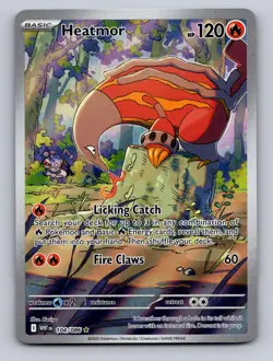 HEATMOR 104/086 ILLUSTRATION RARE WHITE FLARE POKEMON NM - Image 1