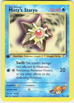 Misty's Staryu 90/132 Common Gym Heroes Pokemon 1st Edition NM/M - Image 1