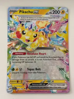 Pokemon TCG Pikachu EX Surging Sparks Card 057/191 SSP - Image 1