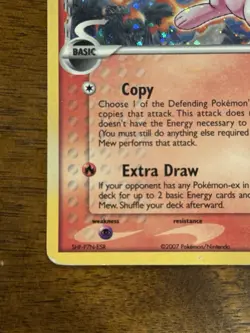 Pokemon Mew POP Series 5 Delta Species Holo 3/17 60 HP 2007 💥Error Card💥 - Image 5