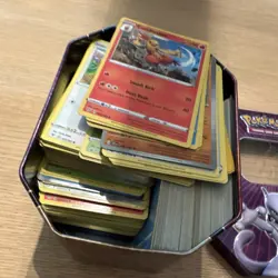 Pokemon TCG Mixed Card Lot w/ Tin Combusken Weedle Jynx Mewtwo 2023 EN - Image 1