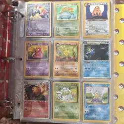 Vintage Pokemon Card Lot with Binder 250+ Cards - Image 1