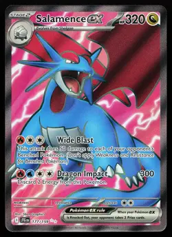 Salamence ex 177/159 Ultra Rare Journey Together Pokemon Card - Image 1