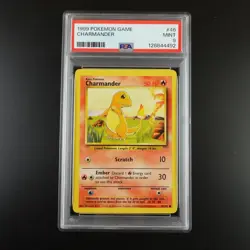 PSA 9 Charmander 46/102 Pokemon Base Set 1999 Non Holo Graded Card - Image 1