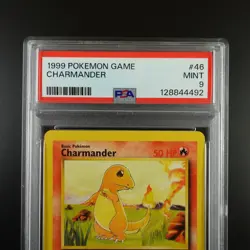 PSA 9 Charmander 46/102 Pokemon Base Set 1999 Non Holo Graded Card - Image 2