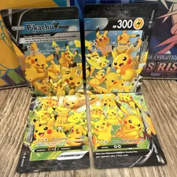 Pikachu V-UNION Holo Promo 4-card lot SWSH139-142 Pokemon TCG English - Image 1
