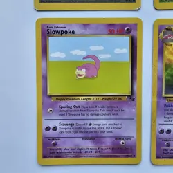 Pokemon WOTC Fossil 4 Card Lot Slowbro 43 Slowpoke 55 Zubat 57 Recycle 61 HP/DMG - Image 4