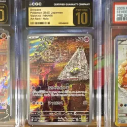 Pokemon Graded 4-Card Lot Squirtle Machamp V Drowzee Eevee ex Holo AR - Image 5
