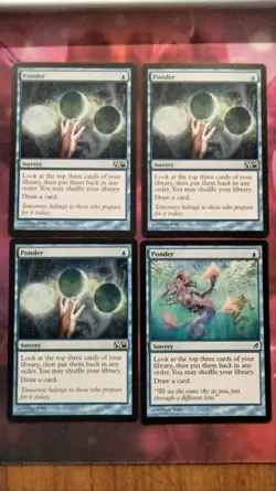x4 Ponder - MTG LP x4 - Three M10 and One Lorwyn. Magic - Image 1