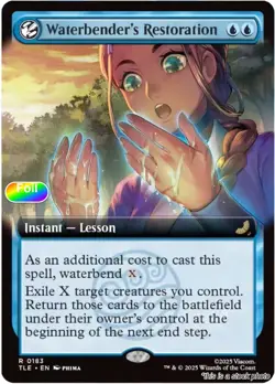 Waterbender's Restoration (Extended Art) [TLE - 183] - NM [Foil] TCG MTG - Image 1