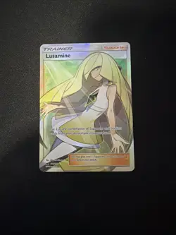 Pokemon TCG Lusamine Full Art Trainer Holo Crimson Invasion Free Shipping - Image 1