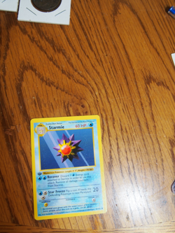 Pokemon 1999 1st Edition Shadowless Base Starmie uncommon card - Image 1