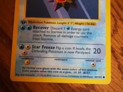 Pokemon 1999 1st Edition Shadowless Base Starmie uncommon card - Image 4