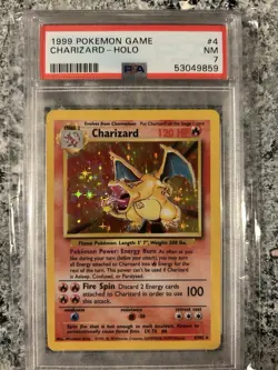 Pokemon Base Set Charizard 4/102 Holo - 1999 - PSA 7 NM - Authentic Graded Card - Image 1