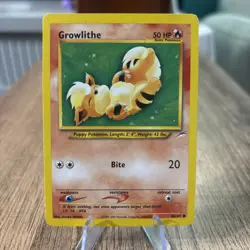Growlithe 68/105 Common Neo Destiny Pokemon Moderately Played - Image 1